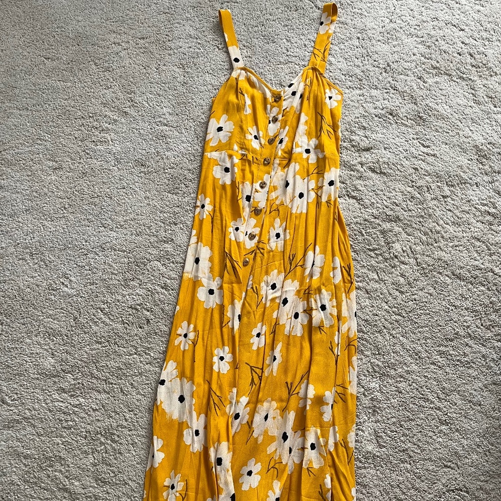 Madewell size 2 silk yellow flower dress